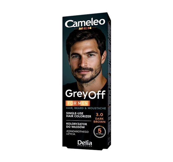 DELIA CAMELEO MEN GREY OFF FOR HAIR BEARD & MOUSTACHE 3.0 DARK BROWN 2x15ML