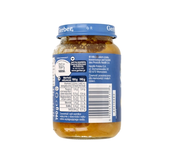 Kliknij na zdjęcie, aby je powiększyć Gerber Spaghetti mit Hähnchen für Babys nach dem 8. Monat 190g