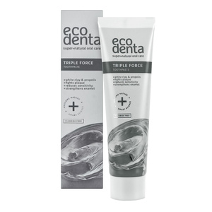 Ecodenta natürliche Anti-Karies-Zahnpasta für empfindliches Zahnfleisch Dreifach-Effekt 100 ml