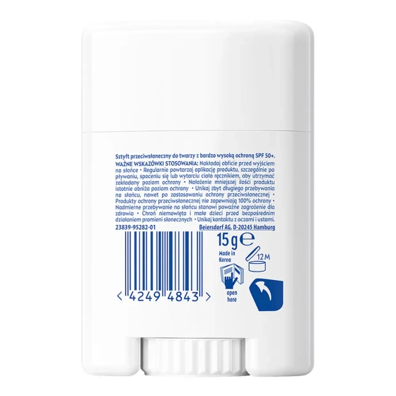 NIVEA SUN UV Specialist Silky UV Stick Sonnenstick für das Gesicht SPF 50+ PA++++ 15 g