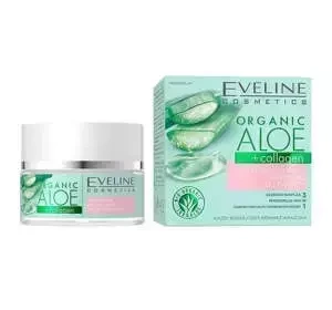 EVELINE ORGANIC ALOE + COLLAGEN FEUCHTIGKEITSSPENDENDES UND LINDERNDES CREME-GEL 50ML