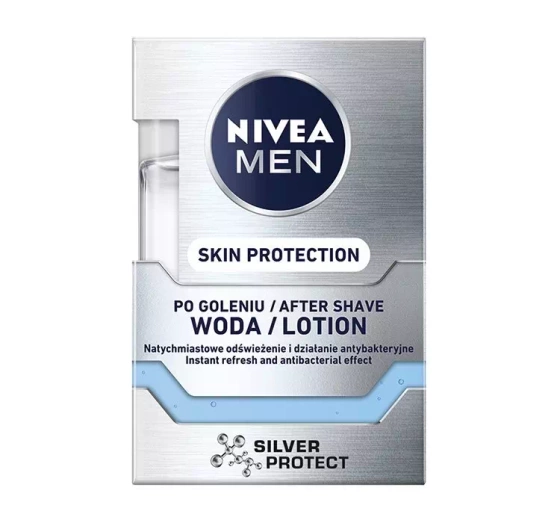 NIVEA MEN Silver Protect After Shave Lotion – Rasierwasser für Männer, 100 ml