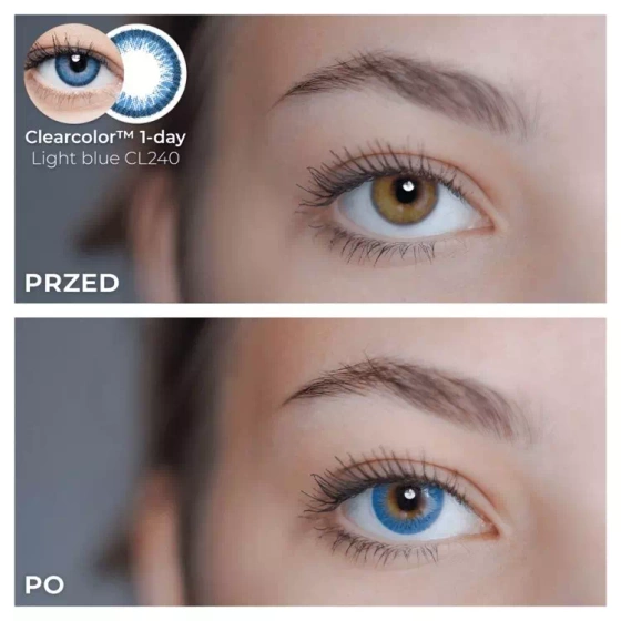 Kliknij na zdjęcie, aby je powiększyć CLEARLAB CLEARCOLOR 1-DAY LIGHT BLUE FARBIGE TAGESLINSEN 10 STÜCK