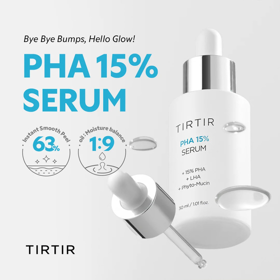 Kliknij na zdjęcie, aby je powiększyć TIRTIR Feuchtigkeitsserum mit Peeling-Effekt, 15 % PHA, 30 ml