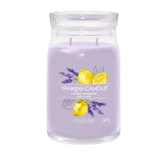 Kliknij na zdjęcie, aby je powiększyć YANKEE CANDLE SIGNATURE DUFTKERZE LEMON LAVENDER 567G