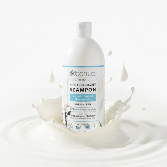 Kliknij na zdjęcie, aby je powiększyć Barwa Kozie Mleko Hypoallergens Shampoo für trockene und atopische Kopfhaut 400 ml