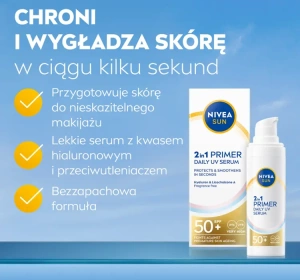 NIVEA SUN Daily UV Serum Primer 2in1 Sonnenserum SPF50+ 30ml