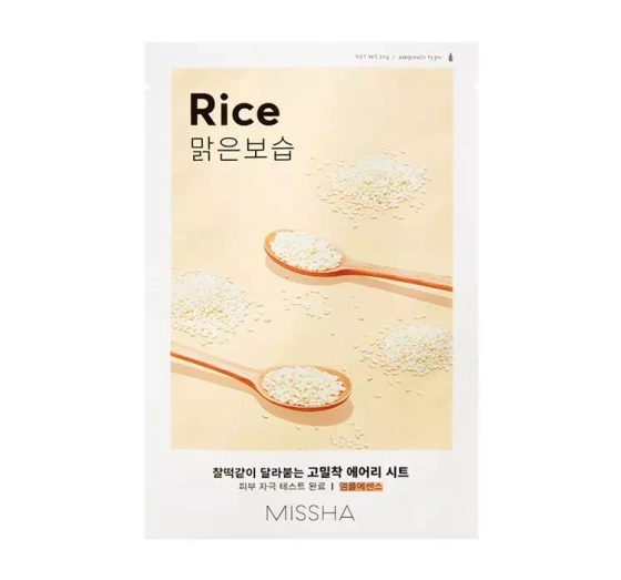 MISSHA AIRY FIT SHEET MASK AUFHELLEND-GLÄTTENDE TUCHMASKE REIS 19G