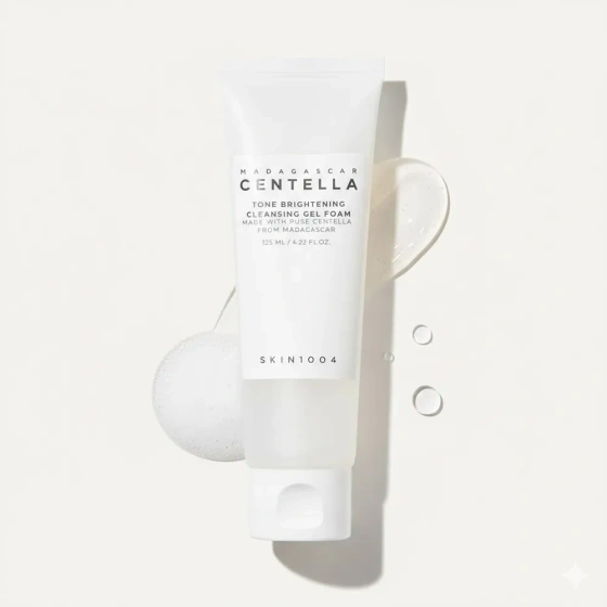 SKIN1004 Madagascar Centella Tone Brightening Cleansing Gel Foam Sanftes Peeling Reinigungsschaum 125 ml