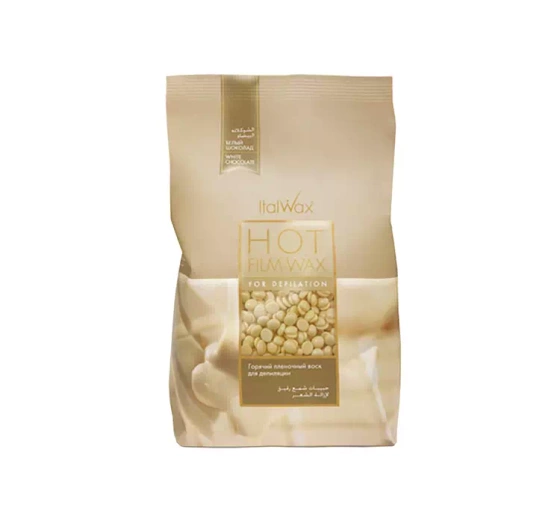Kliknij na zdjęcie, aby je powiększyć ITALWAX HOT FILM WAX WACHS ZUR EPILATION IM GRANULAT WEISSE SCHOCKOLADE 500G