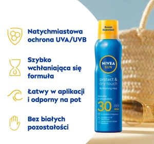 NIVEA SUN PROTECT & DRY TOUCH SONNENSCHUTZBALSAM IM SPRAY SPF30 200ML