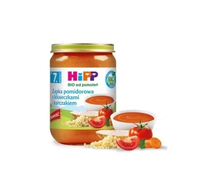 HiPP Bio Menü im Gläschen nach dem 7. Monat – Tomatensuppe mit Nudeln und Hähnchen 190g