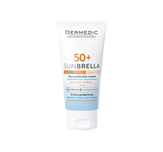 DERMEDIC SUNBRELLA SCHÜTZENDE GESICHTSCREME FÜR NORMALE UND TROCKENE HAUT SPF50+ 50ML