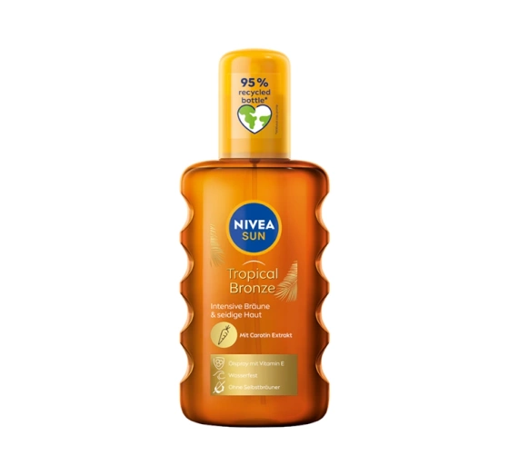 Kliknij na zdjęcie, aby je powiększyć NIVEA SUN TROPICAL BRONZE SONNENÖL SPRAY SPF 6 200ML