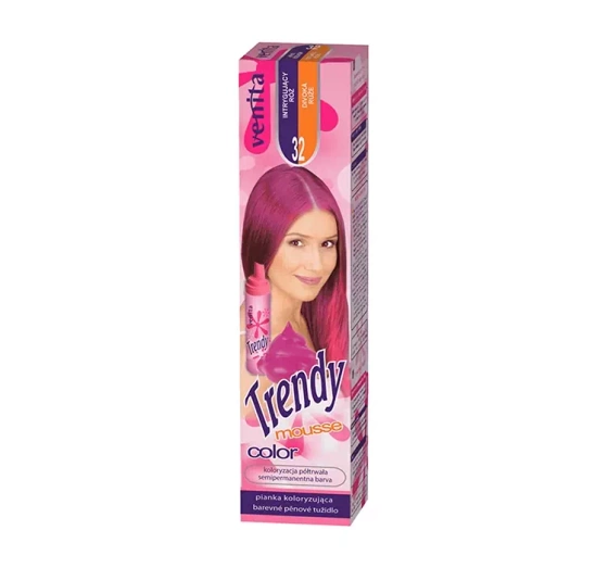 Kliknij na zdjęcie, aby je powiększyć VENITA TRENDY COLOR MOUSSE FARBMOUSSE 32 INTRIGUING ROSE 75 ml