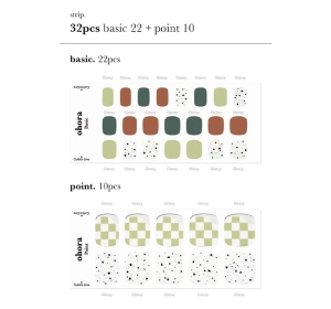 Ohora Hybrid-Nagelsticker Pedicure Nomad