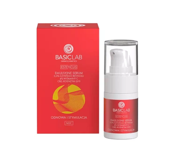 BASICLAB ESTETICUS EMULSIONS-GESICHTSSERUM MIT 0,5% REINEM RETINOL FÜR DIE NACHT 15ML