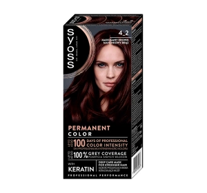 SYOSS PERMANENTE COLORATION HAARFARBE 4_2 MAHAGONIBRAUN