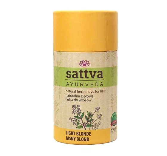 Kliknij na zdjęcie, aby je powiększyć SATTVA AYURVEDA HENNA NATÜRLICHES PFLANZLICHES HAARFÄRBEMITTEL HELLBLOND 150G