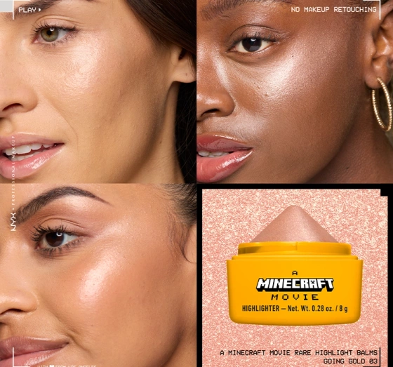 Kliknij na zdjęcie, aby je powiększyć NYX Professional Makeup × A Minecraft Movie Cremiger Highlighter 03 Going Gold 8 g