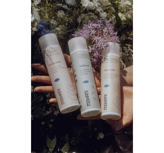 Kliknij na zdjęcie, aby je powiększyć Mohani Mokosza Balancierendes Shampoo für fettiges Haar 250ml