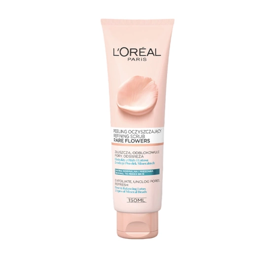 Kliknij na zdjęcie, aby je powiększyć LOREAL PARIS RARE FLOWERS REFINING SCRUB 150 ML