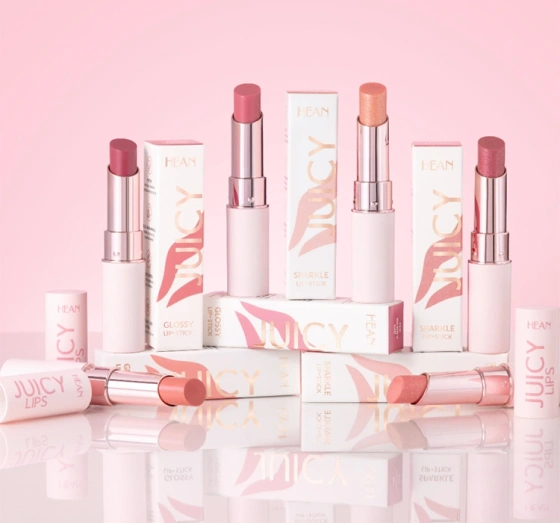 Kliknij na zdjęcie, aby je powiększyć Hean Juicy Lips Sparkle Lippenstift 05 Rose All Day 3,2 g