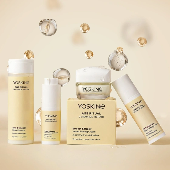 Kliknij na zdjęcie, aby je powiększyć Yoskine Age Ritual Ceramide Repair Firm & Smooth Feuchtigkeitsspendende Essenz 200 ml