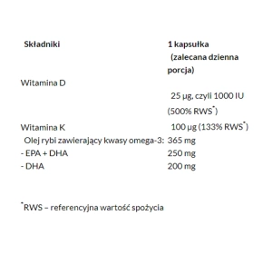 Ibuvit D3 1000 + K2 MK-7 Omega-3-Nahrungsergänzungsmittel für Kinder, Jugendliche und Erwachsene, 30 Kapseln