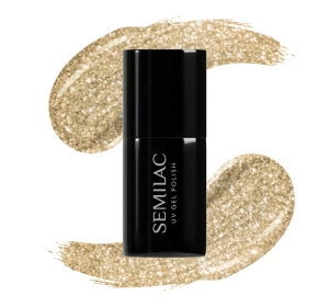 SEMILAC UV HYBRID NAGELLACK GOLD DISCO 037