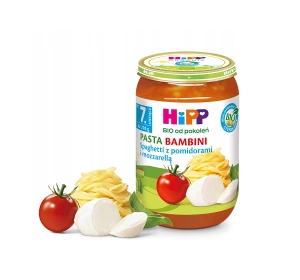 HiPP Bio Menü nach dem 7. Monat Spaghetti mit Tomaten und Mozzarella 220g