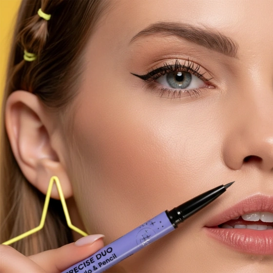 Kliknij na zdjęcie, aby je powiększyć Stars From The Stars Precise Duo Eyeliner & Kajalstift 2in1 02 Black