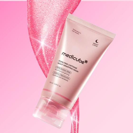 Kliknij na zdjęcie, aby je powiększyć Medicube PDRN Pink Caffeine Night Wrapping Mask – straffende Peel-off-Gesichtsmaske für die Nacht mit Koffein und PDRN, 75 ml