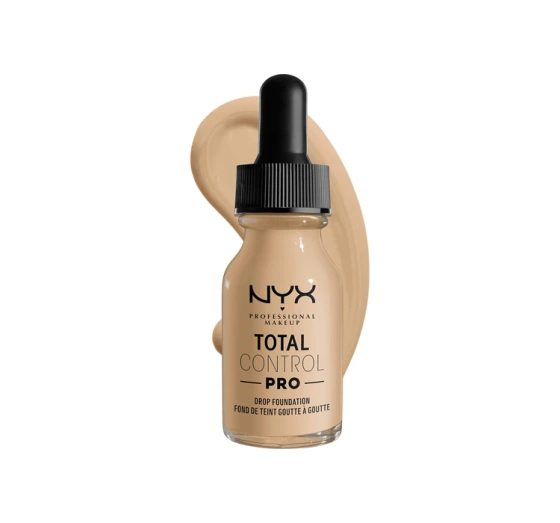 NYX Professional Makeup Total Control Pro Drop Foundation – Flüssiggrundierung 6.5 Nude 13 ml
