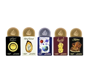 Lattafa Eau de Parfum Spray Pride Nebras 20 ml + Pride Art of Wood 20 ml + Pride Art of Universe 20 ml + Pride Ansaam Gold 20 ml + Pride Kashan 20 ml