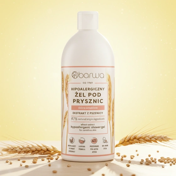 Kliknij na zdjęcie, aby je powiększyć Barwa Hypoallergenes Duschgel für empfindliche Haut mit Weizenextrakt 400 ml