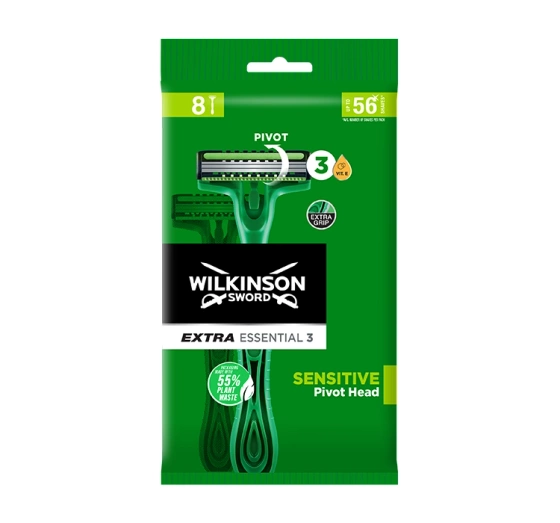 Kliknij na zdjęcie, aby je powiększyć Wilkinson Sword Essentials 3 Sensitive Einwegrasierer für Männer, 8 Stück