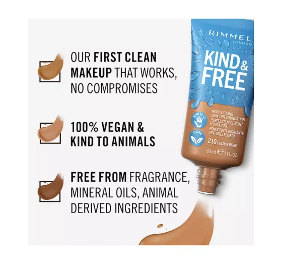 RIMMEL KIND & FREE GRUNDIERUNG 210 GOLDEN BEIGE 30ML