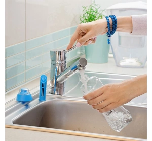 Dafi Soft Wasserflasche mit Aktivkohlefilter 0,5 l Blau