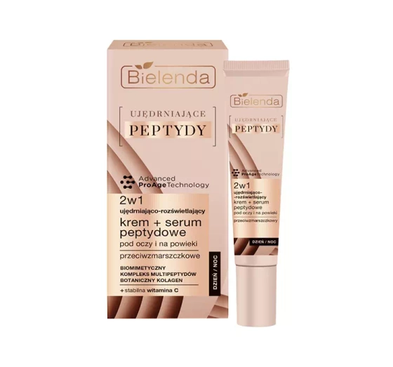 Kliknij na zdjęcie, aby je powiększyć BIELENDA STRAFFENDE PEPTIDE CREME + SERUM 2IN1 UNTER AUGEN UND AUF LIDER 15ML