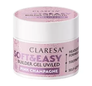 CLARESA SOFT & EASY AUFBAUGEL UV/LED PINK CHAMPAGNE 90G