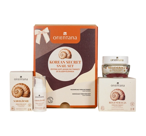 Orientana Korean Secret Snail Set Anti-Aging-Kosmetikset mit Schneckenschleim Gesichtscreme 50 ml + Augencreme 15 ml