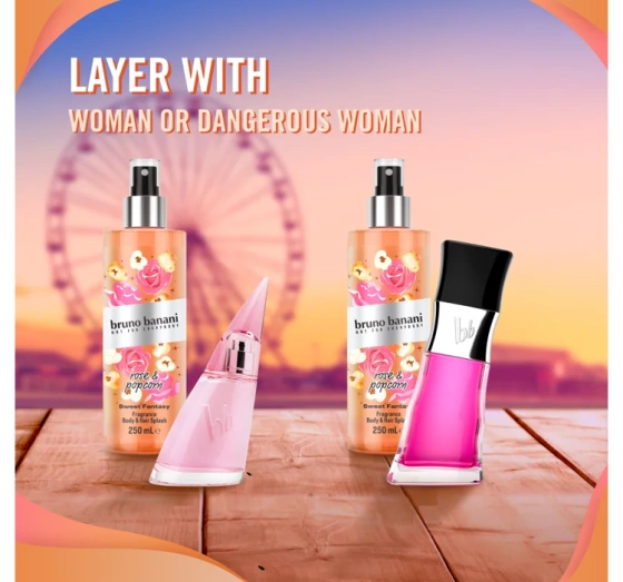 Bruno Banani Sweet Fantasy Rose & Popcorn Körperspray 250 ml