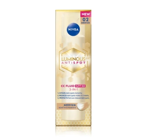 NIVEA LUMINOUS630 ANTISPOT CC CREME GEGEN VERFÄRBUNGEN 02 MEDIUM 40ML