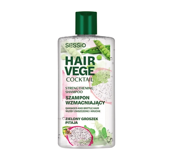 Sessio Hair Vege Cocktail Kräftigendes Shampoo Grüne Erbsen Drachenfrucht 300g