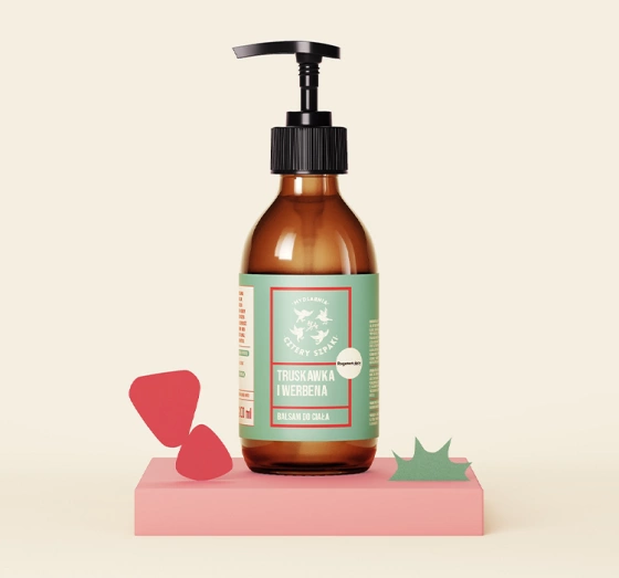 Mydlarnia Cztery Szpaki Regenerierende Körperlotion Erdbeere und Verbene 200 ml