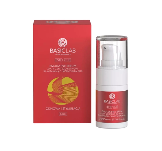 BASICLAB ESTETICUS EMULSIONSSERUM FÜR GESICHT 0,3% RETINOL FÜR NACHT 15ML