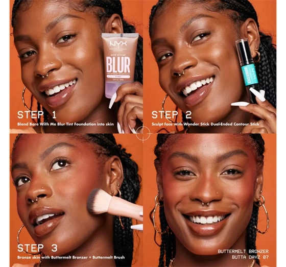 Kliknij na zdjęcie, aby je powiększyć NYX PROFESSIONAL MAKEUP BUTTERMELT BRONZER 06 DO BUTTA 5G