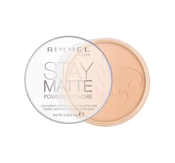 RIMMEL STAY MATTE MATTIERENDES PUDER MIT MINERALIEN WARM BEIGE 006