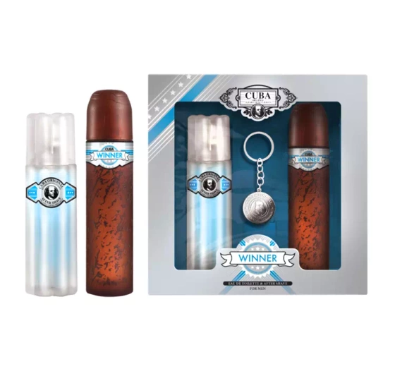Cuba Winner Eau de Toilette Spray 100 ml + Aftershave 100 ml + Schlüsselanhänger